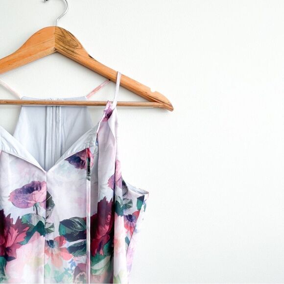 Yumi Dress Floral Maxi Front Tie Lined Flowy Back Zip Women's 6 - Picture 3 of 9